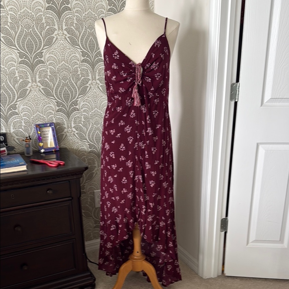 Xhilaration Red High Low Sundress Spaghetti Strap size M